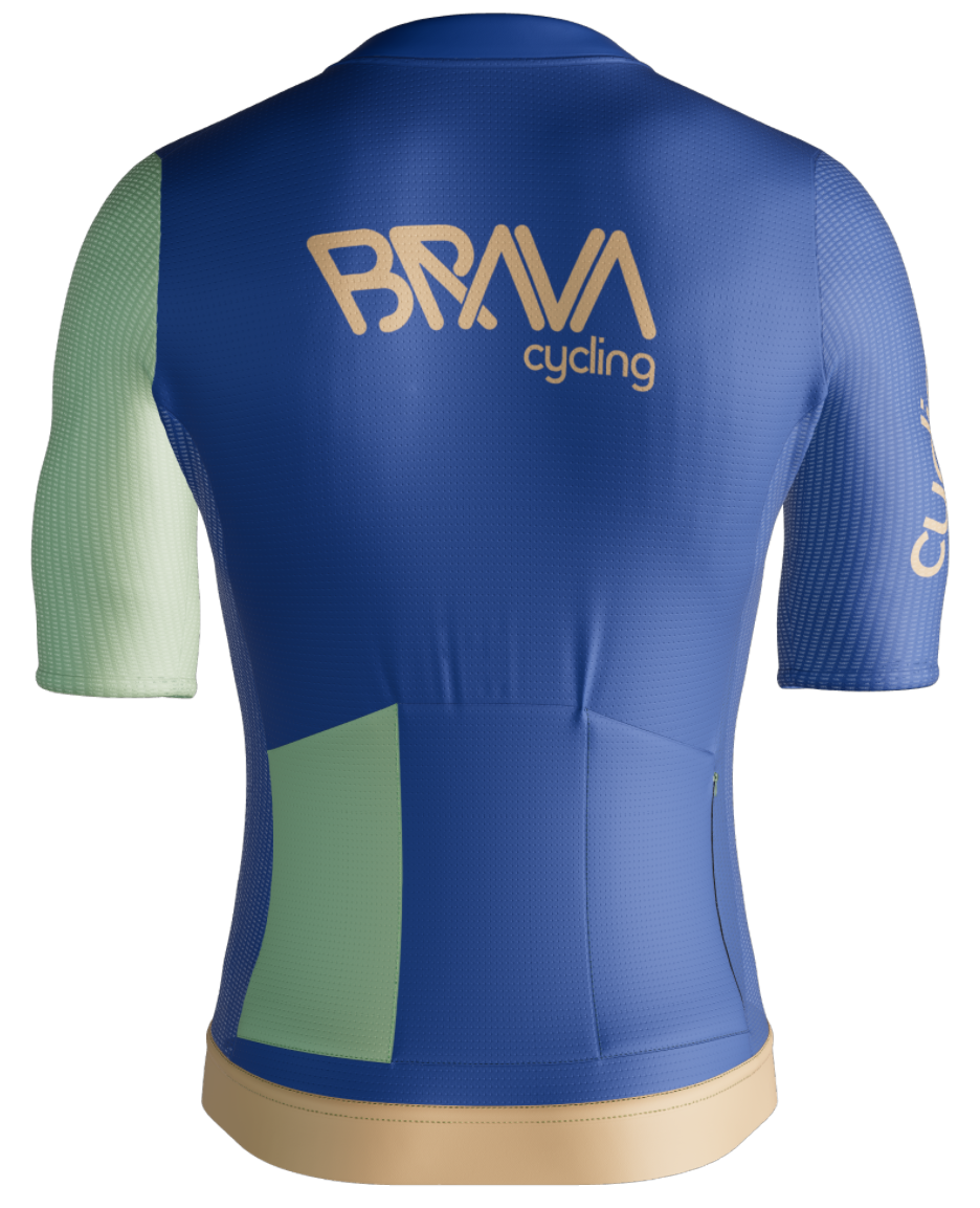 Maillot azul – vista trasera